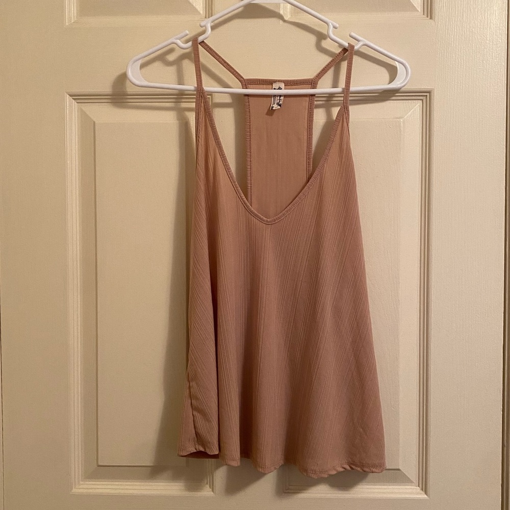 Free People Racer Back Nude Tank Top - Picture 2 of 3
